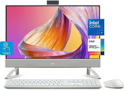 Dell Inspiron 24 5420 All in One Desktop, 24" FHD IPS Touchscreen, 13th Gen Intel i7-1355U (10-Cores), 32GB DDR4 RAM, 1TB PCIe SSD, WiFi 6E, SD Card Reader, Wireless Mouse&KB, Windows 11 in Saudi Arabia