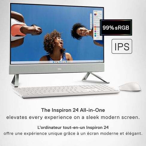 Dell Inspiron 24 5420 All in One Desktop, 24" FHD IPS Touchscreen, 13th Gen Intel i7-1355U (10-Cores), 32GB DDR4 RAM, 1TB PCIe SSD, WiFi 6E, SD Card Reader, Wireless Mouse&KB, Windows 11 in Saudi Arabia