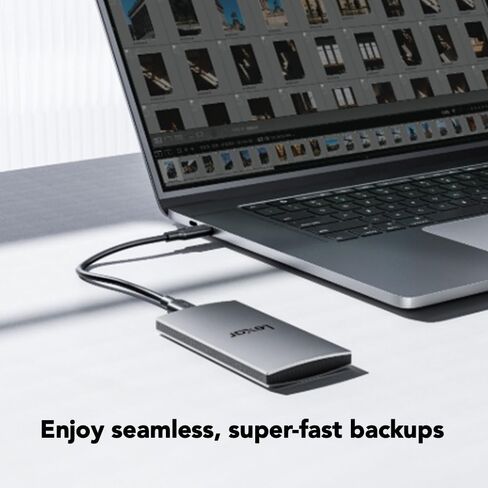 Lexar 2TB ES3 Portable SSD, Up to 1050MB/s Read and 1000 MB/s Write, Compatible with PC & Mac, Tablets & iPad, Silver (LES3XXX002T-RNSAU) in Kuwait