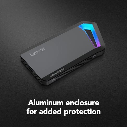 Lexar 2TB ES3 Portable SSD, Up to 1050MB/s Read and 1000 MB/s Write, Compatible with PC & Mac, Tablets & iPad, Silver (LES3XXX002T-RNSAU) in Kuwait