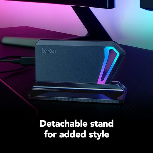 Lexar 2TB ES3 Portable SSD, Up to 1050MB/s Read and 1000 MB/s Write, Compatible with PC & Mac, Tablets & iPad, Silver (LES3XXX002T-RNSAU) in Kuwait
