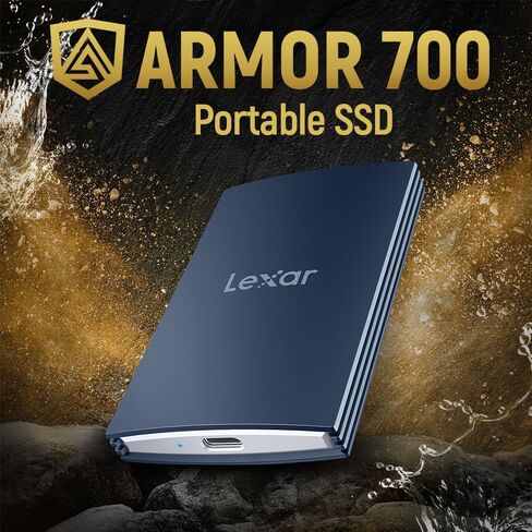 Lexar 2TB ES5 Magnetic External SSD, Up to 2000MB/s, Compatible w/MagSafe, USB-C Smartphones, iPhone 15/16 or Above, PC, Mac, Supports Apple ProRes & Samsung Pro Video, Silver (LES5XXX002T-RNWNU) in Kuwait