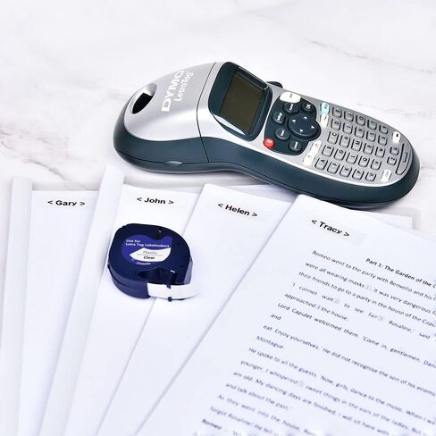 شريط صانع الملصقات الشفاف من Hehua متوافق مع عبوات صانع الملصقات Dymo الشفافة 16952 S0721530 LetraTag عبوات 12 مم × 4 متر لـ Dymo LetraTag LT-100H LT-100T Plus LT-110T QX50 2000 XR، 8 عبوات in Kuwait