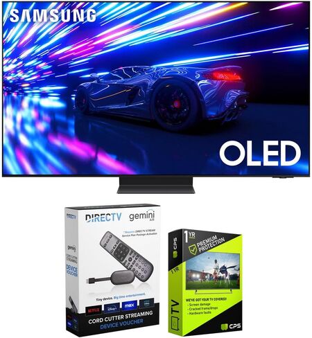 SAMSUNG QN55S95DAFXZA S95D 55 inch HDR OLED Smart TV (2024 Model) Bundle with Redeemable DIRECTV Gemini Air Streaming Device and 1 YR CPS Enhanced Protection Pack in Saudi Arabia