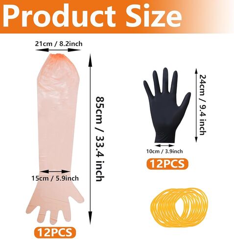 12 زوجًا من قفازات خلع الملابس الميدانية تتضمن 6 أزواج من قفازات الذراع مع أشرطة مطاطية مدمجة و6 أزواج من قفازات النتريل، وقفازات مضغ الغزلان لملحقات تنظيف الصيد in Kuwait