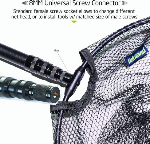 Telescopic Fishing Net Long Handle Landing Net with Carbon Pole Rubber Fishing Net Full Metal Hoop Fish Landing Let in Saudi Arabia