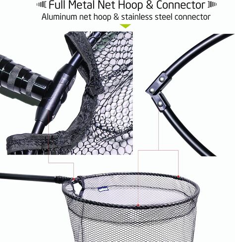 Telescopic Fishing Net Long Handle Landing Net with Carbon Pole Rubber Fishing Net Full Metal Hoop Fish Landing Let in Saudi Arabia
