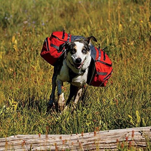 Ruffwear - حزمة Palisades Multi-Day Backcountry للكلاب، الكشمش الأحمر، متوسط in Kuwait