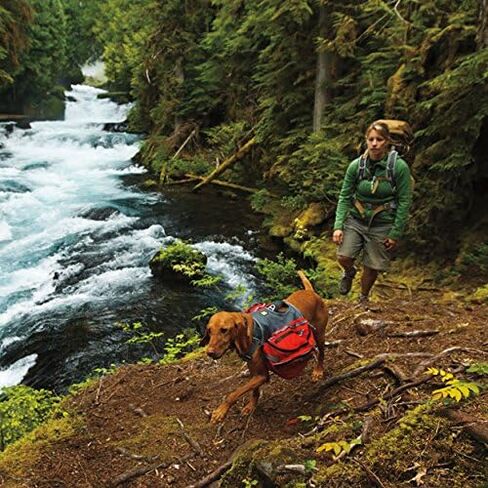 Ruffwear - حزمة Palisades Multi-Day Backcountry للكلاب، الكشمش الأحمر، متوسط in Kuwait