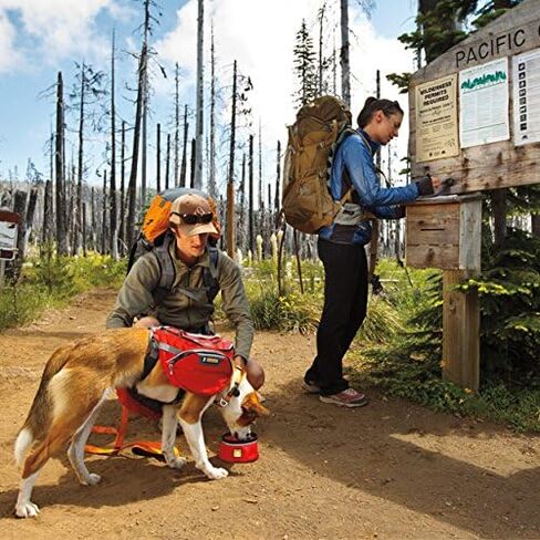 Ruffwear - حزمة Palisades Multi-Day Backcountry للكلاب، الكشمش الأحمر، متوسط in Kuwait