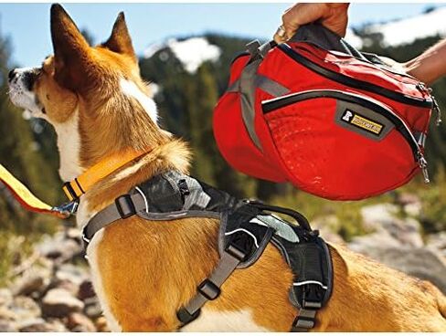 Ruffwear - حزمة Palisades Multi-Day Backcountry للكلاب، الكشمش الأحمر، متوسط in Kuwait