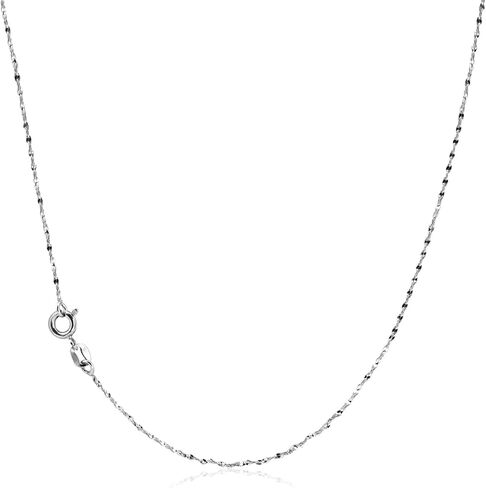 925 فضة سلسلة قلادة للنساء 1 مللي متر رقيقة الفضة هيبوالرجينيك قلادة قلادة بسيطة لمطابقة قلادة in Kuwait