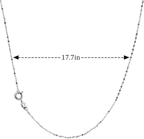 925 فضة سلسلة قلادة للنساء 1 مللي متر رقيقة الفضة هيبوالرجينيك قلادة قلادة بسيطة لمطابقة قلادة in Kuwait