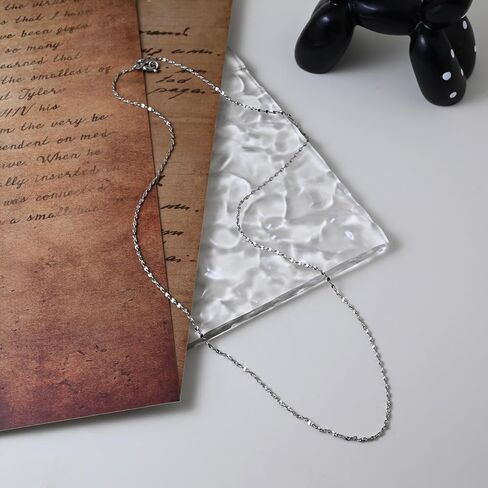 925 فضة سلسلة قلادة للنساء 1 مللي متر رقيقة الفضة هيبوالرجينيك قلادة قلادة بسيطة لمطابقة قلادة in Kuwait