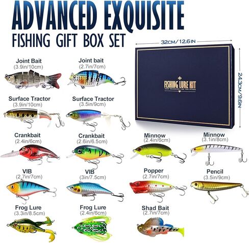 Fishing Lures Kit for Fishing Lovers, Fishing Gear Set for Freshwater and Saltwater in Saudi Arabia
