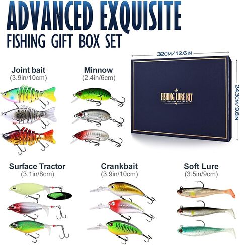 Fishing Lures Kit for Fishing Lovers, Fishing Gear Set for Freshwater and Saltwater in Saudi Arabia