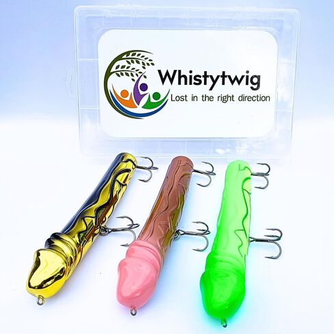 Whistytwig Top Water Fishing Lure Set - Hardbody Floating Popper Lure for Saltwater or Freshwater Fishing - Ultimate Novelty Whopper Popper Hardlure for Your Fishing Kit in Saudi Arabia