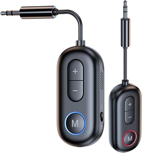 Bluetooth 5.4 Transmitter Receiver - 2-in-1 Bluetooth Wireless Transmitter for Headphones or BT Devices - 3.5mm Aux Audio Jack Adapter - Compatible with Car, Airplane, TV, PC, Gym, Switch in Saudi Arabia