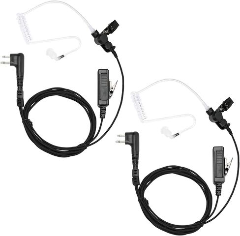 Nylon Braided PTT Surveillance Earpiece for Motorola 2-Pin Radios in Saudi Arabia