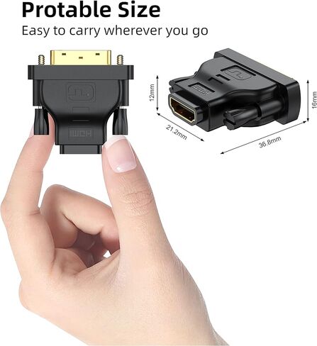 DVI to HDMI Adapter 10-Pack, Bidirectional Female HDMI to DVI-D(24+1) Male Adapter with Gold-Plated for Computer, Monitor, Projector, TV, PS3/4/5 Nintendo Switch and More in Saudi Arabia