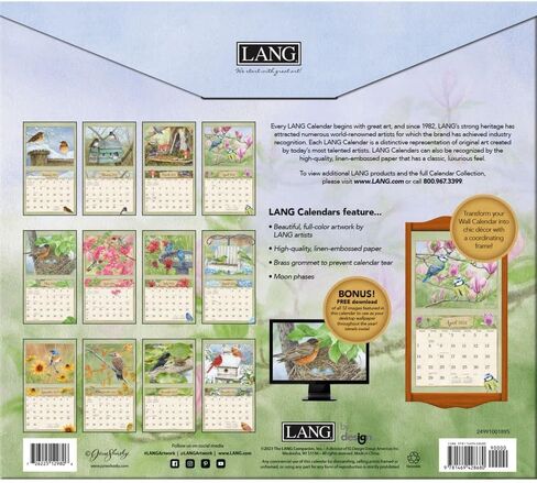 LANG Birds in The Garden 2025 Wall Calendar (25991001895) in Saudi Arabia