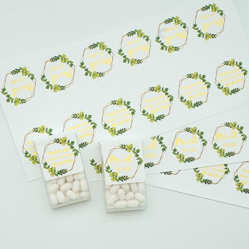 Set of 60 Mint to Be Stickers for Favors - Mint to Be Wedding Favor Stickers - Tic Tac Box Labels - Shower Favor - LABEL ONLY in Saudi Arabia