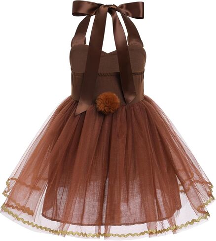 Toddler Girls Jungle Themed Safari Animal Costumes Party Dress up with Ears Headband Tail Set Halloween Birthday Party in Kuwait