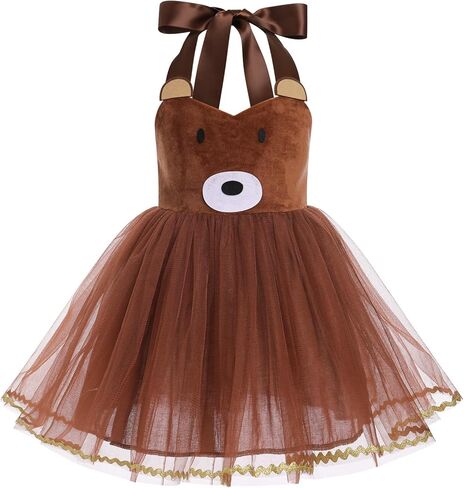 Toddler Girls Jungle Themed Safari Animal Costumes Party Dress up with Ears Headband Tail Set Halloween Birthday Party in Kuwait