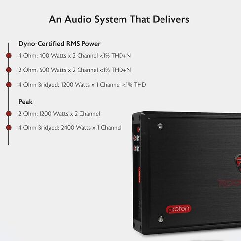 Rockville RXD-T2 Micro Car Audio Class D Amplifier 2400w 2 Chan 2x600W CEA Rated in Saudi Arabia