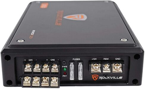 Rockville RXD-T2 Micro Car Audio Class D Amplifier 2400w 2 Chan 2x600W CEA Rated in Saudi Arabia