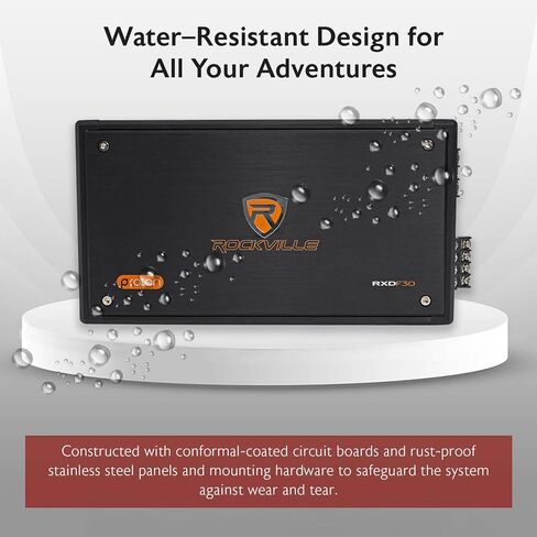 Rockville RXD-T2 Micro Car Audio Class D Amplifier 2400w 2 Chan 2x600W CEA Rated in Saudi Arabia