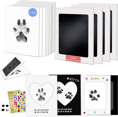 MYPAWLETS Paw Print Kit,Clean Touch/Inkless Ink Pad for Dog/Cat Pawprints,Paw Print Stamp Pad for Dogs,Dog Paw/Nose Print Kit Keepsake,Pet Paw Print Impression Kit with Frame,Gifts for Pet Parents-3M in Kuwait