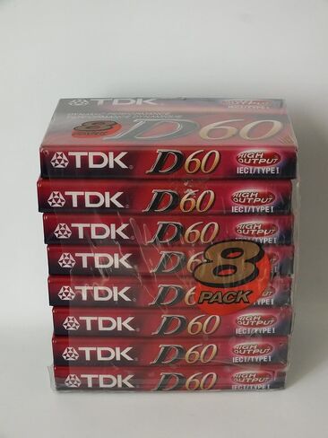 TDK Dynamic Performance D60 High Output IEC I/Type I - 8 أشرطة كاسيت صوتية in Saudi Arabia