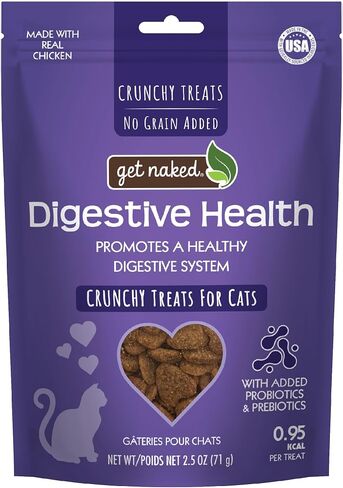 Get Naked Cat Crunchy Treats Chicken Flavor, Digestive Health, 6-oz Bag in Saudi Arabia
