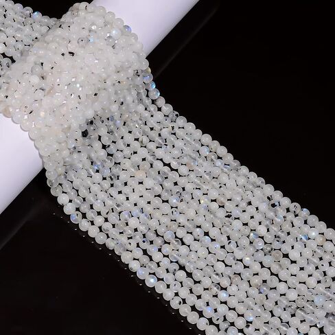 Rainbow Moonstone Gemstone 8 mm Round Loose Beads for Jewelry Making 40 Pieces in Saudi Arabia