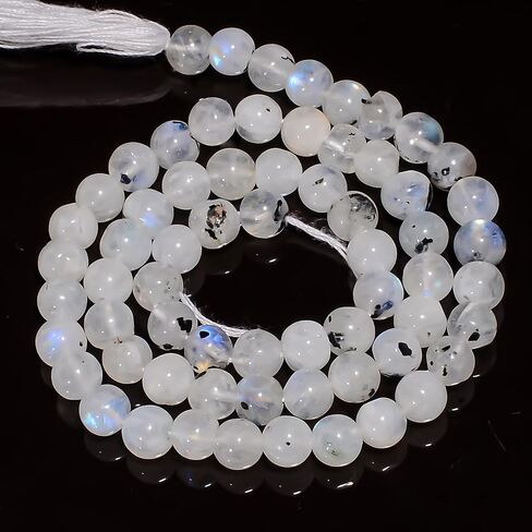 Rainbow Moonstone Gemstone 8 mm Round Loose Beads for Jewelry Making 40 Pieces in Saudi Arabia
