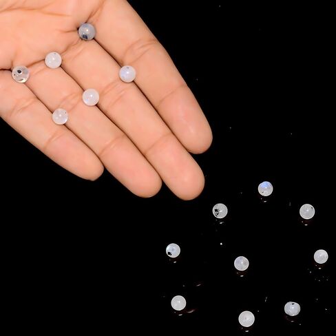 Rainbow Moonstone Gemstone 8 mm Round Loose Beads for Jewelry Making 40 Pieces in Saudi Arabia