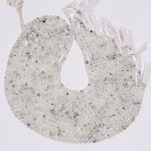 Rainbow Moonstone Gemstone 8 mm Round Loose Beads for Jewelry Making 40 Pieces in Saudi Arabia