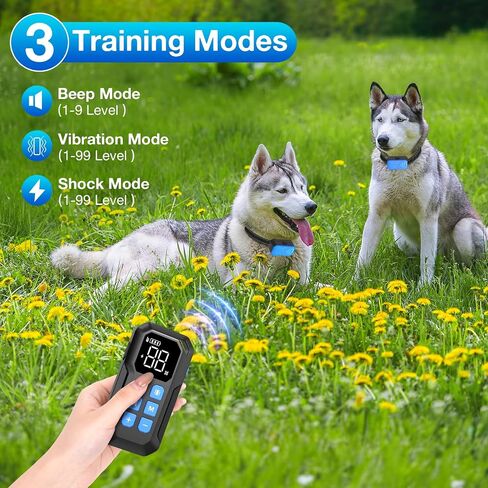 Wireless Dog Fence for 2 Dogs, Wireless Fence for Dogss, Electric Dog Fence, Electric Fence for Dogs, 2 in 1 Wireless Dog Fence System with Waterproof and Rechargeable Dog Training Collar in Saudi Arabia