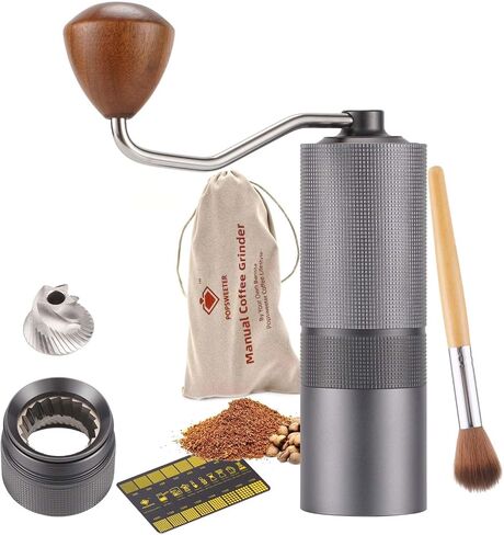 Manual Coffee Bean Grinder,Popsweeter C38 hand coffee grinder with Stainless Steel Conical Grinding Burr for Espresso,Pour Over,FrenchPress,Moka,Americano, for Office Home Traveling Camping in Saudi Arabia