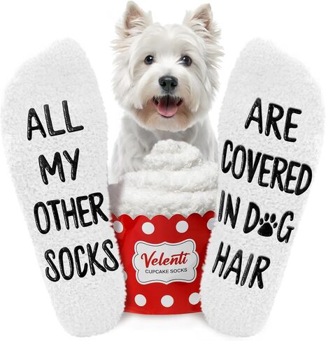 VELENTI Dog Lovers Gifts for Women - Novelty Socks for Dog Parents - All My Other Socks Are Covered in Dog Hair in Saudi Arabia