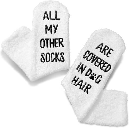 VELENTI Dog Lovers Gifts for Women - Novelty Socks for Dog Parents - All My Other Socks Are Covered in Dog Hair in Saudi Arabia
