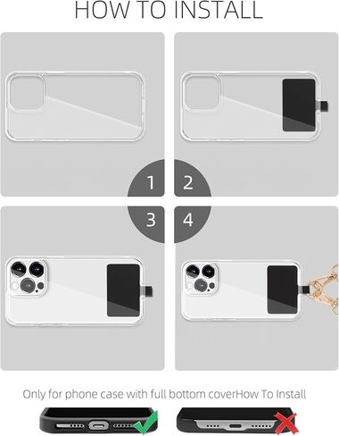 LOUXIFENG Clip and Go Strap للهاتف مع محفظة كروس للنساء، حبل للهاتف الخلوي للهواتف، سلسلة هاتف متقاطعة مع سحاب جلدي قابل للتعديل، سلسلة هاتف حامل شارة in Kuwait