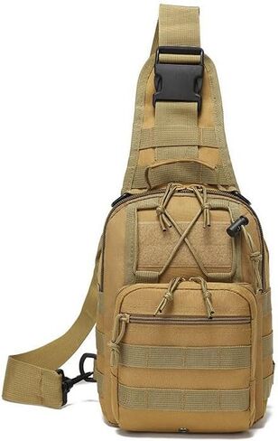 Tactical Sling Shoulder Backpack for Men, Outdoor MOLLE Military Chest Bag EDC Crossbody Bag Small Sports Backpack (Army green) in Saudi Arabia