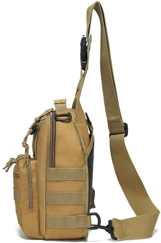 Tactical Sling Shoulder Backpack for Men, Outdoor MOLLE Military Chest Bag EDC Crossbody Bag Small Sports Backpack (Army green) in Saudi Arabia