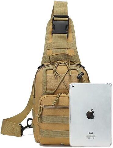 Tactical Sling Shoulder Backpack for Men, Outdoor MOLLE Military Chest Bag EDC Crossbody Bag Small Sports Backpack (Army green) in Saudi Arabia