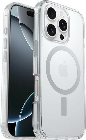 حافظة OtterBox iPhone 16 Pro Symmetry Series - أسود (يتم الشحن في حقيبة من البوليستر، مثالية لعملاء الأعمال) in Saudi Arabia