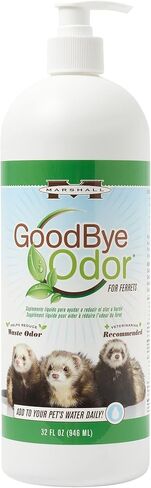 Marshall Pet Products Goodbye Odor Natural Deodorizing Water Supplement, for Ferrets and Small Animals, 8 oz in Kuwait