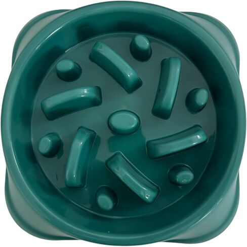 Anti-Slip Slow Feeder Dog Bowl for Small & Medium Dogs (15-50 lbs) - Anti-Choking, Puzzle Design, Interactive Feeder (Gentle Green) in Saudi Arabia