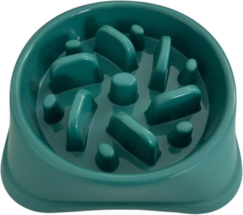 Anti-Slip Slow Feeder Dog Bowl for Small & Medium Dogs (15-50 lbs) - Anti-Choking, Puzzle Design, Interactive Feeder (Gentle Green) in Saudi Arabia
